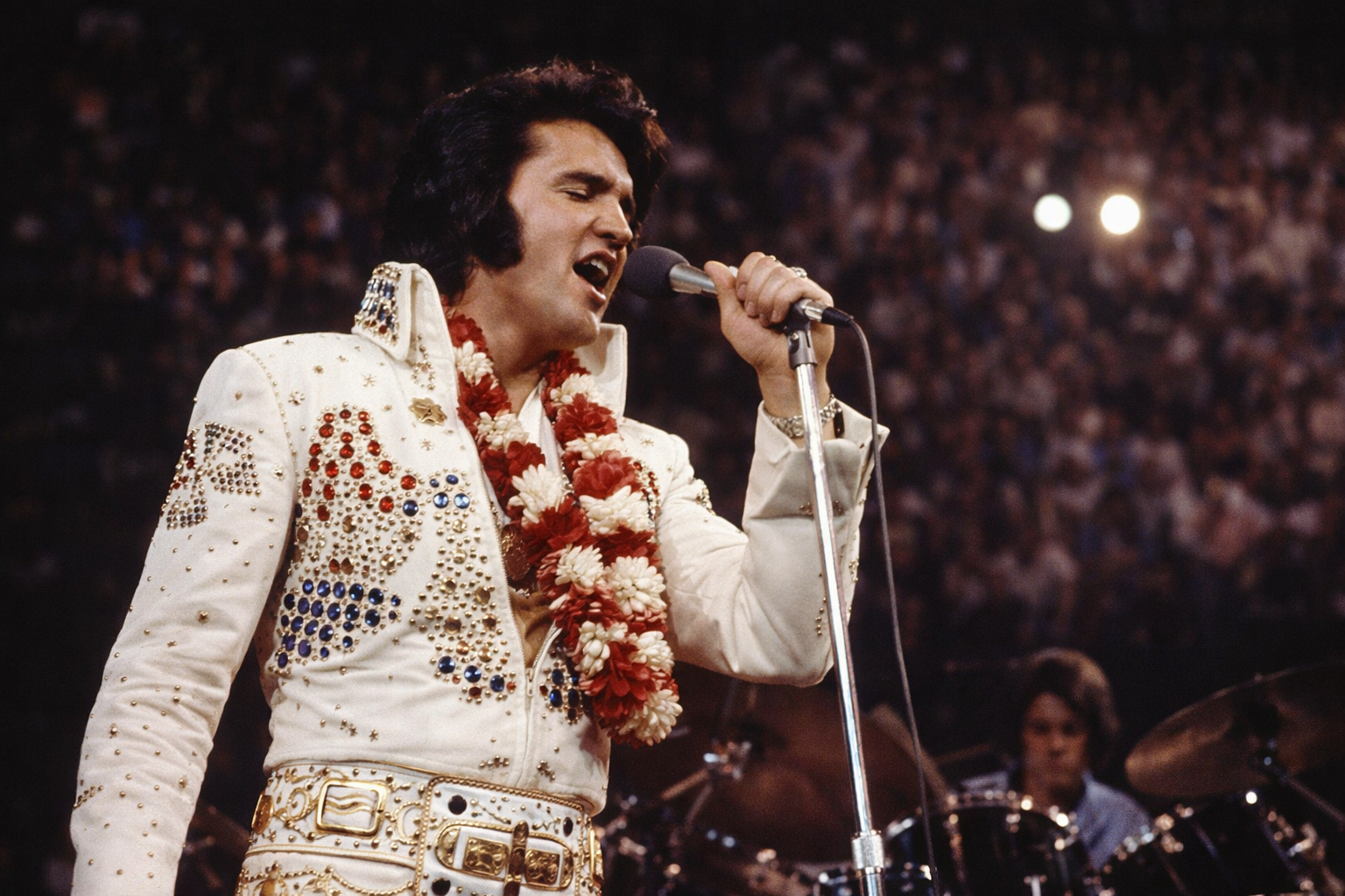 Elvis Presley performing