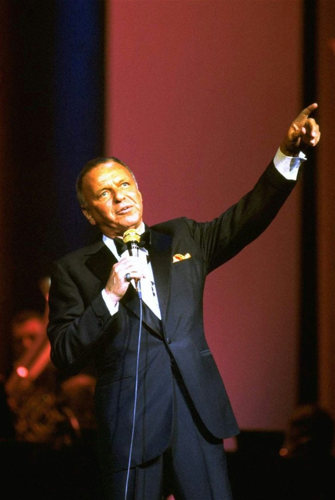 Frank Sinatra performing live during the 1960s