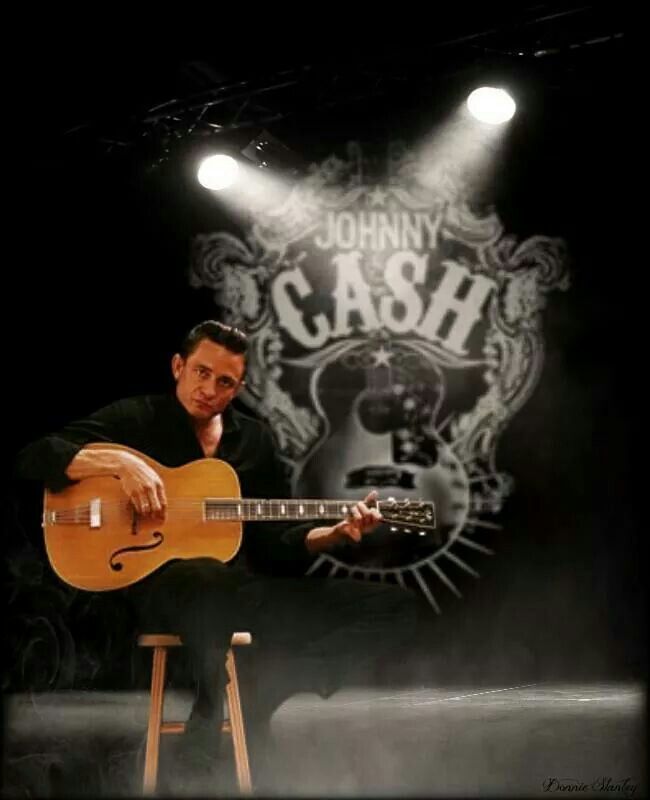 Johnny Cash performing for inmates at Folsom Prison