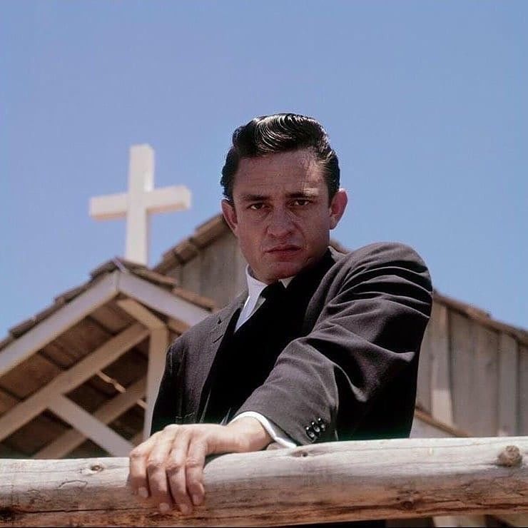 Johnny Cash performing live during the 1960s