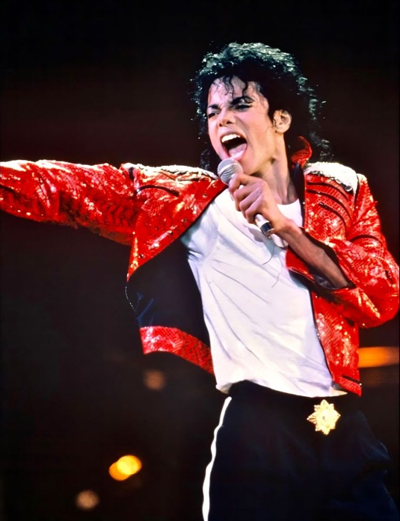 Michael Jackson performing on stage during the 1980s