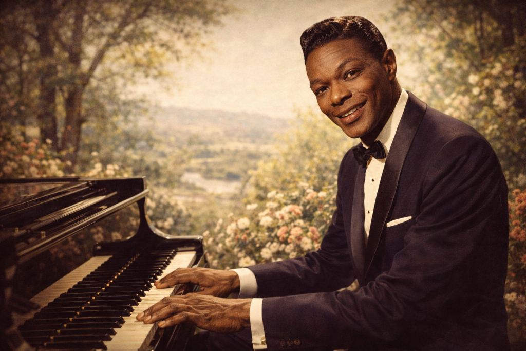 Nat King Cole in a studio portrait era linked to his timeless romantic recordings