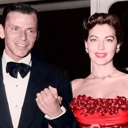 Frank Sinatra and Ava Gardner appearing together at a public event