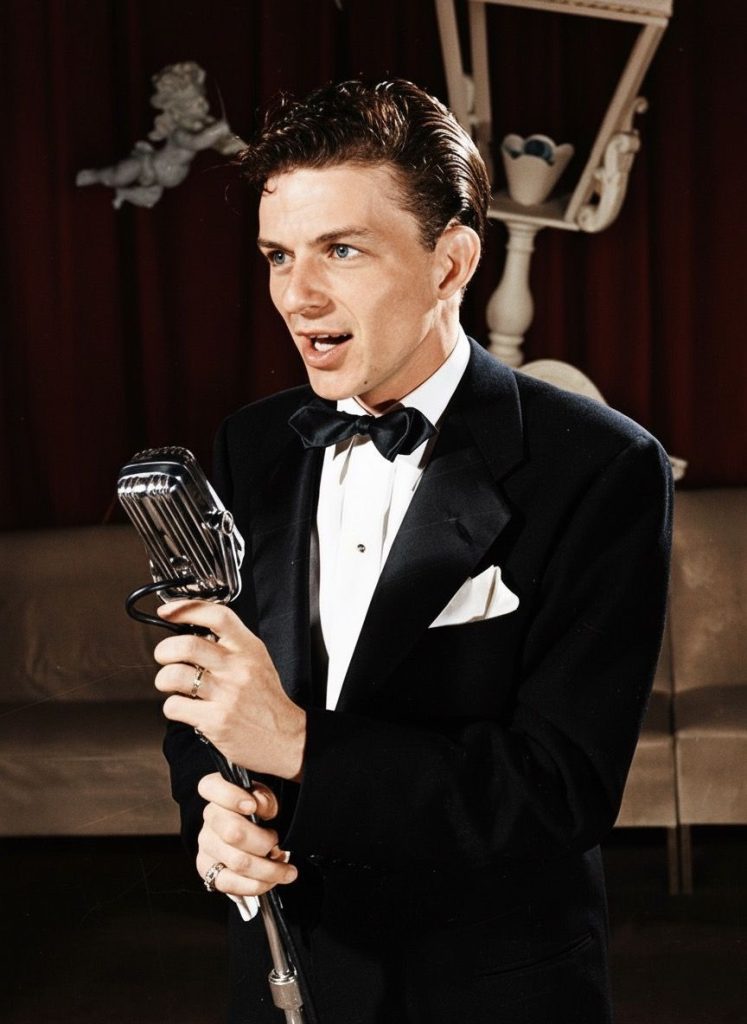 Young Frank Sinatra during the early years of his singing career