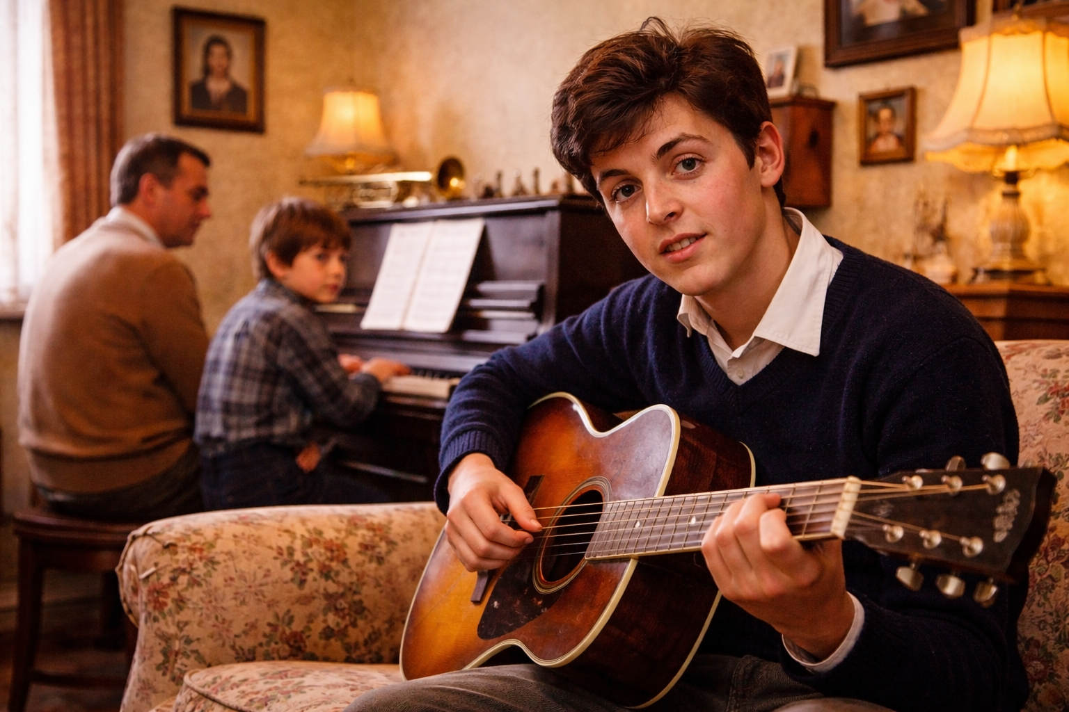 Young Paul McCartney growing up in Liverpool before his Beatles career